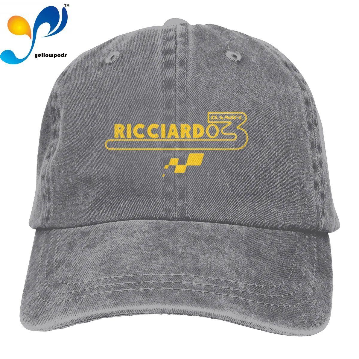 

Fashion Baseball Cap Print 3D Ricciardo F1 Logo Hats Men Women Cotton Outdoor Simple Visor Casual Cap