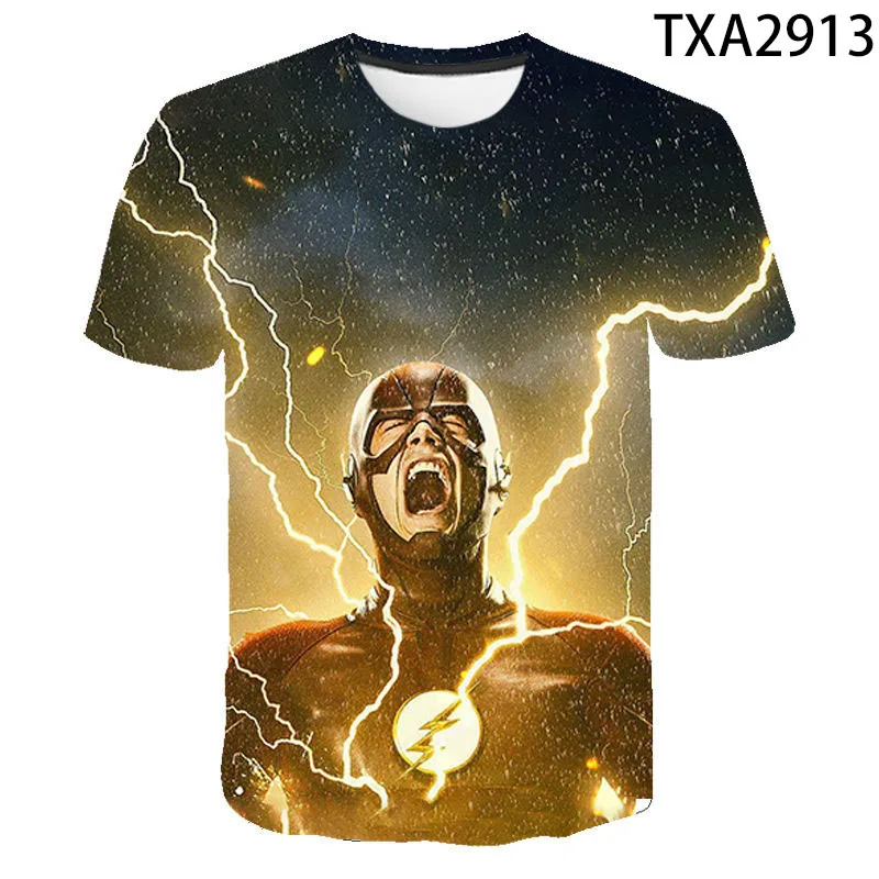 

Cool 3D T Shirt Men Women Children The Flash DC Anime Print T-shirt Summer Casual Short Sleeve Boy Girl Kids Super Hero Tops Tee
