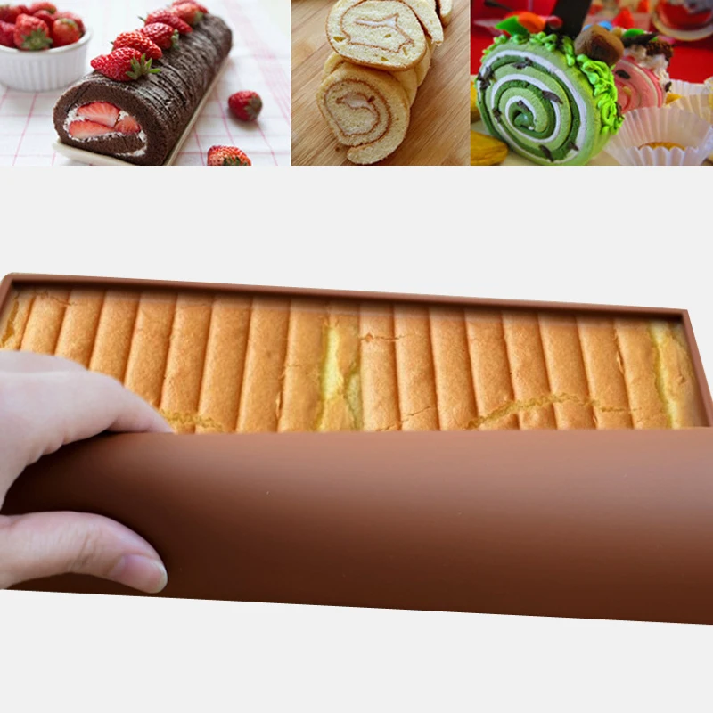 

1pc Non-stick Baking Mat Cake Pad Roll Pad Kitchen Accessories Bakeware Baking Tools Silicone Oven Mat Cake Roll Mat Baking