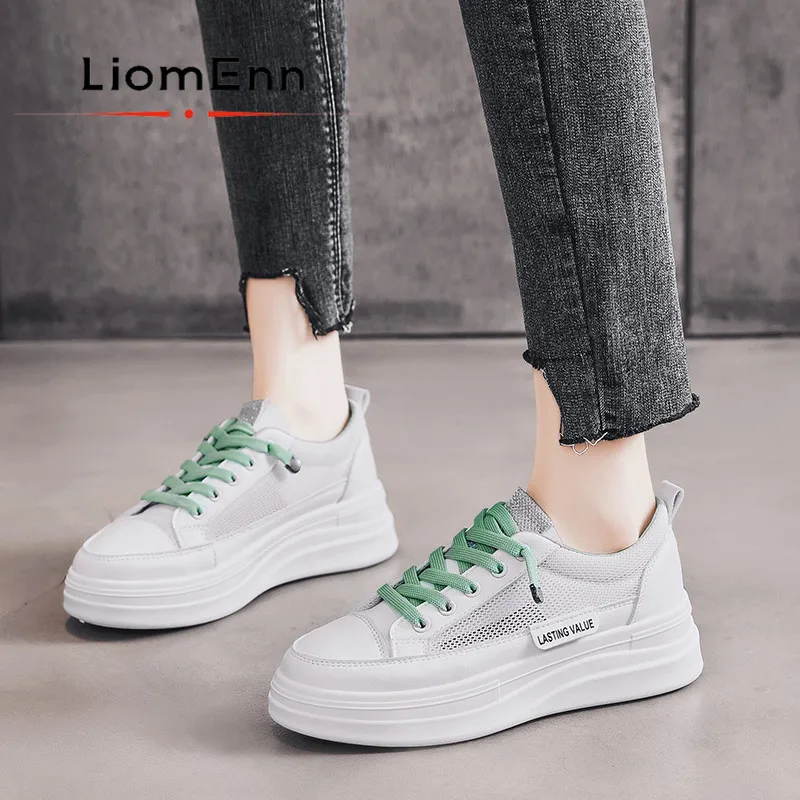 

2021 New Platform White Sneakers Women Sports Shoes Tennis Female Designer Summer Sneakers Vulcanized basket zapatillas mujer