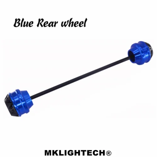 Mklighttech CNC Модифицированная Передняя и задняя вилка для мотоцикла, осевые ползунки, Защитная крышка для DUCATI Multistrada 620 2003-2006 - Цвет: Blue rear wheel