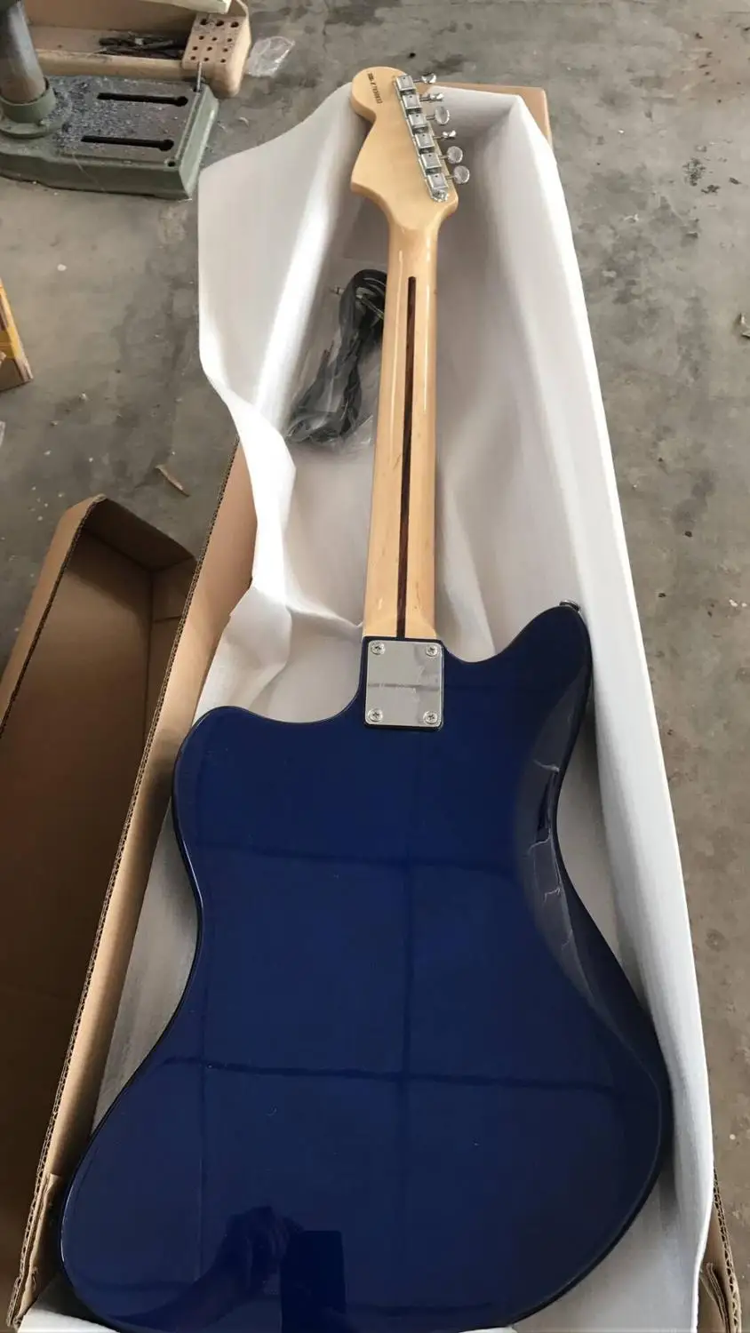 Оптовая продажа гитара Новое поступление модель Jaguar электрическая синего цвета
