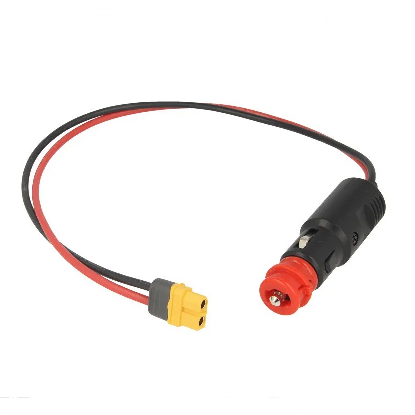 12 24v car cigarette lighter plug male to xt60 female socket connector plug adaptor with14awg 203050cm wire for rc chargers free global shipping