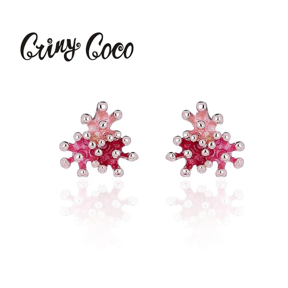 Cring Coco 2020 Модные металлические коралловые серьги для женщин классические
