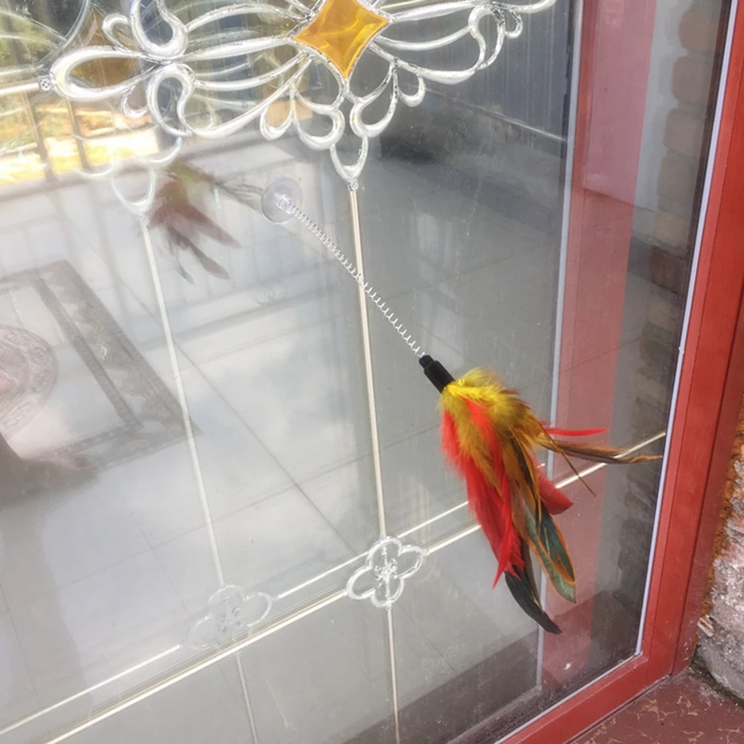 1 шт. игрушка для кошки колокольчик всасывающая Весенняя кошка перо Палочка Кот