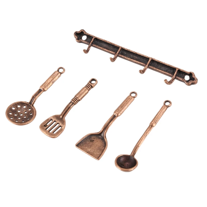 

5 шт. 1:12 миниатюрная кухонная утварь из сплава аксессуары для кукольного домика