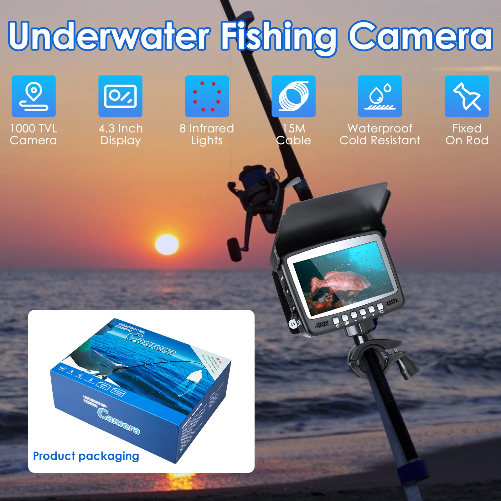 Скидка Рыболокатор с ЖК-дисплеем 4,3 дюйма, с ручной подсветкой