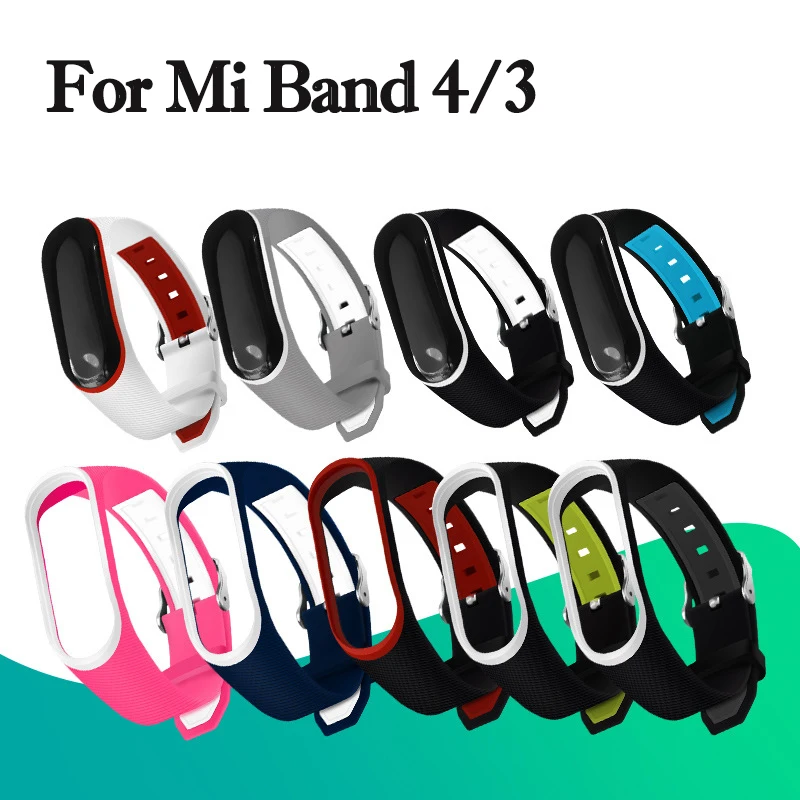 Мягкий ремешок для Mi Band 3 4 на запястье Xiaomi mi band силиконовый Miband аксессуары pulsera correa