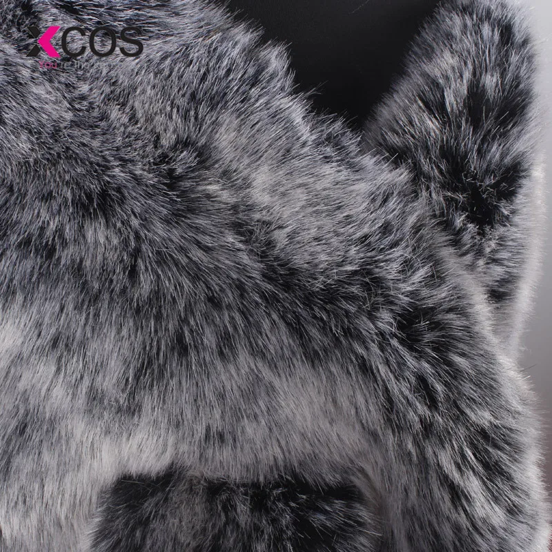 XCOS реальные фотографии из искусственного меха зимнее Болеро Для женщин
