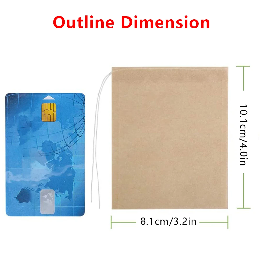 

100Pcs/Set Tea Strainers Empty Drawstring Teabags Pouch Bag Disposable Seal Filter Herb Spice Loose Coffee Tea Bags String Heal