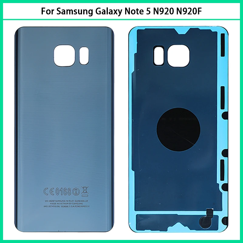 Новинка для Samsung Galaxy Note 5 N920 N920F Задняя крышка батареи задняя дверь Note5 3D стеклянная
