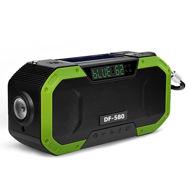 Портативный IPX6 Водонепроницаемый ручной солнечной радио Многофункциональный