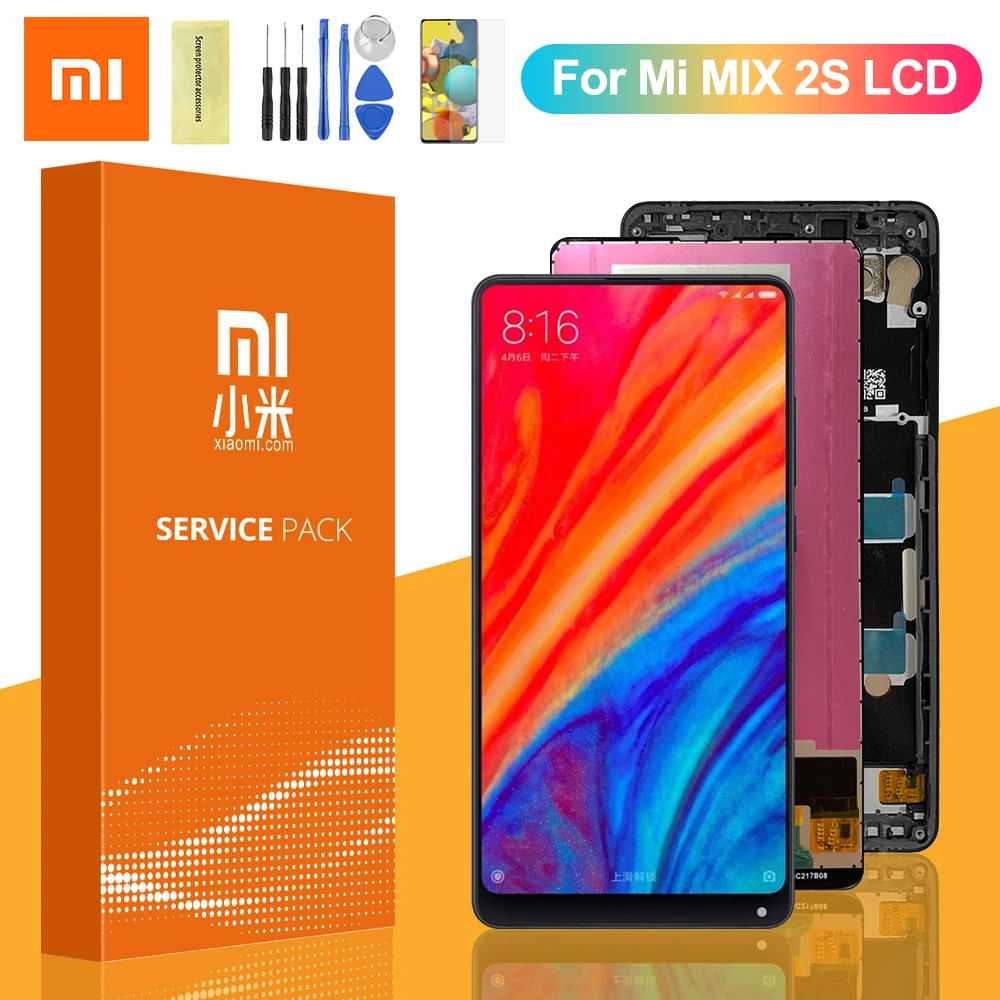 100% протестирован для Xiaomi Mi Mix 2S ЖК-дисплей сенсорный экран дигитайзер замена в