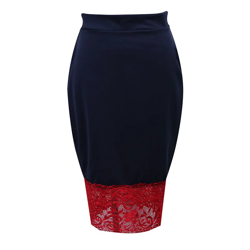 

Sexy Women Formal Stretch High Waist Short Lace Mini Skirt Pencil Skirt Red Black Skirt