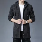 Мужской свитер, кардиган на осень и зиму, толстый флисовый свитер с капюшоном, пальто, брюки, тренчкот, модная новая куртка, Мужская одежда