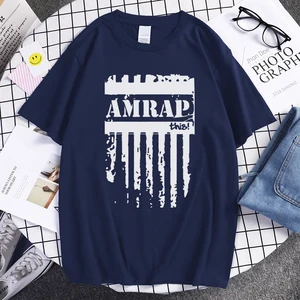 AMRAP 2019 мужские футболки с буквенным принтом, летняя брендовая одежда, модная футболка для мужчин, спортивная одежда, футболка для фитнеса в стиле Харадзюку, Топ