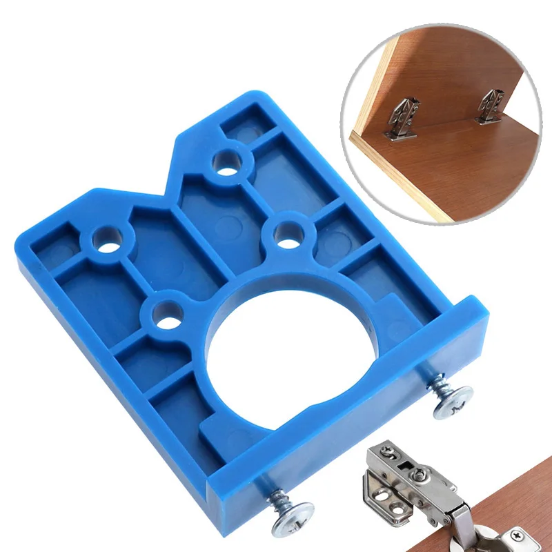 

Hinge Jig Door Installation Cabinet Concealed 35mm Drill Bits Power Tools Blue
