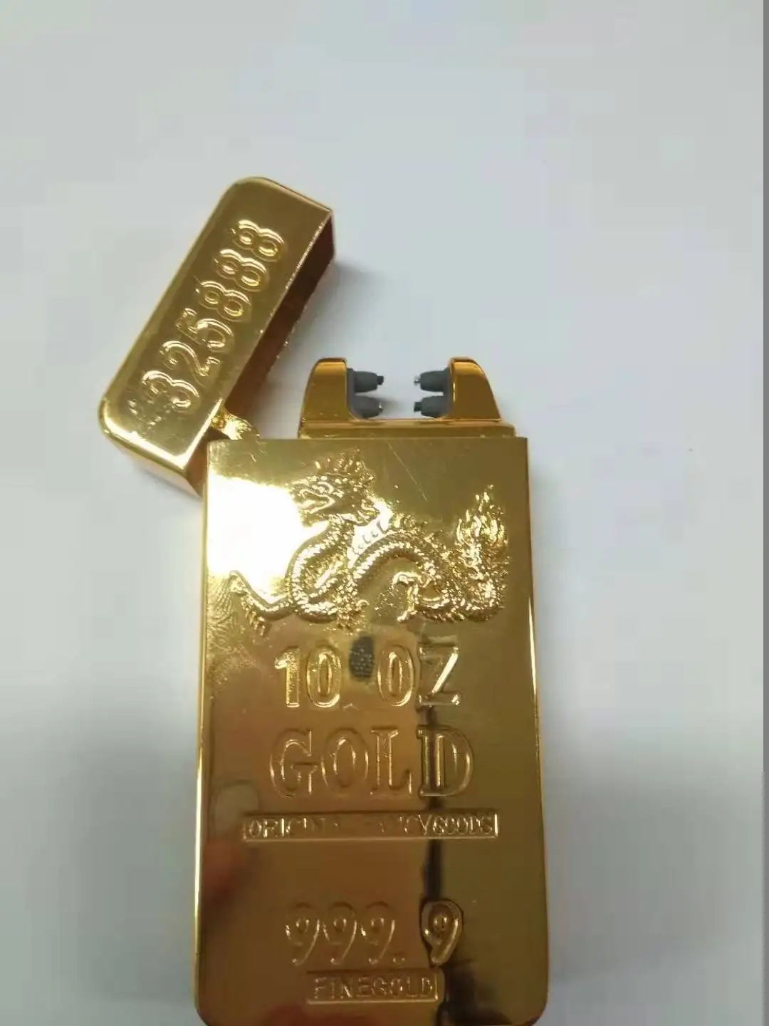 Видео шоу Bullion Стиль Металлические перезаряжаемые ветрозащитные Usb зарядка Arc