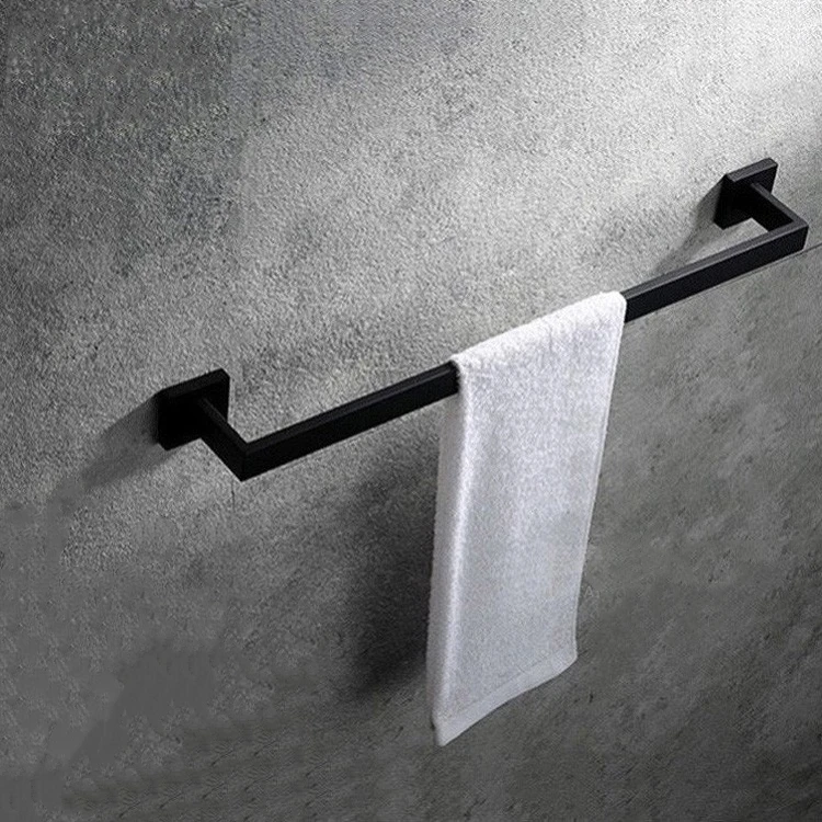 304 Полка для полотенец из нержавеющей стали черная Полочка простая стеклянная