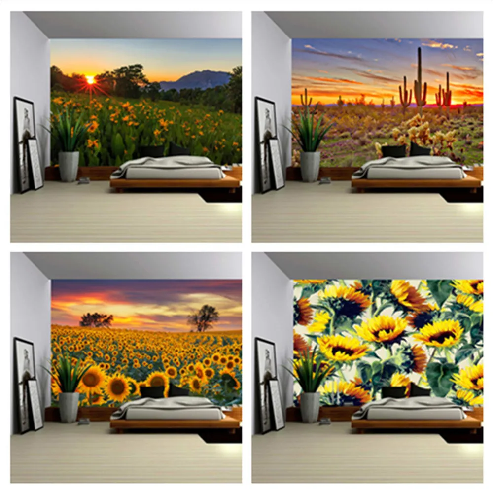 Подсолнухи настенные декоративные гобелены красочные занавески в стиле кантри