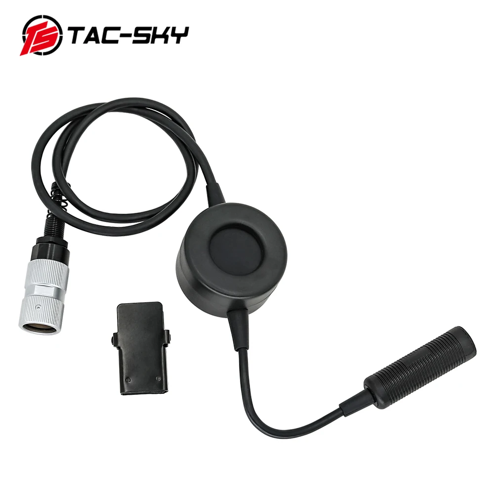 TAC SKY тактический гарнитура адаптер TCI PTT 6 pin для AN/КНР 148 152 152A двусторонней