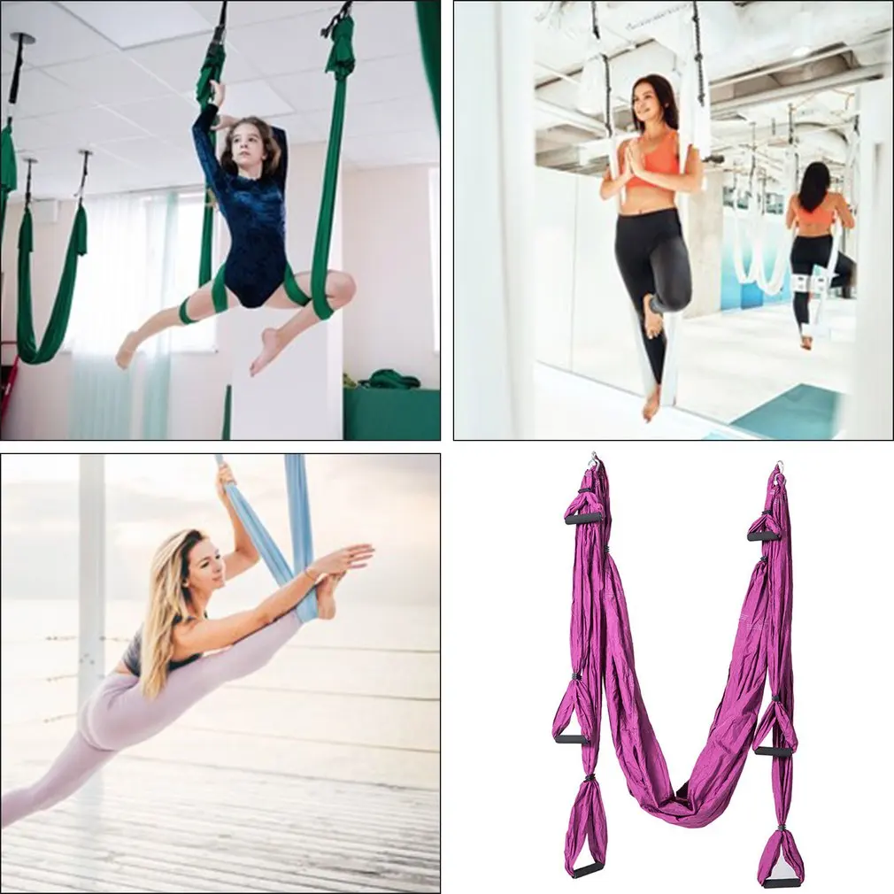 Комплект для аэройоги гамака Антигравитационные качели йоги сверхпрочные