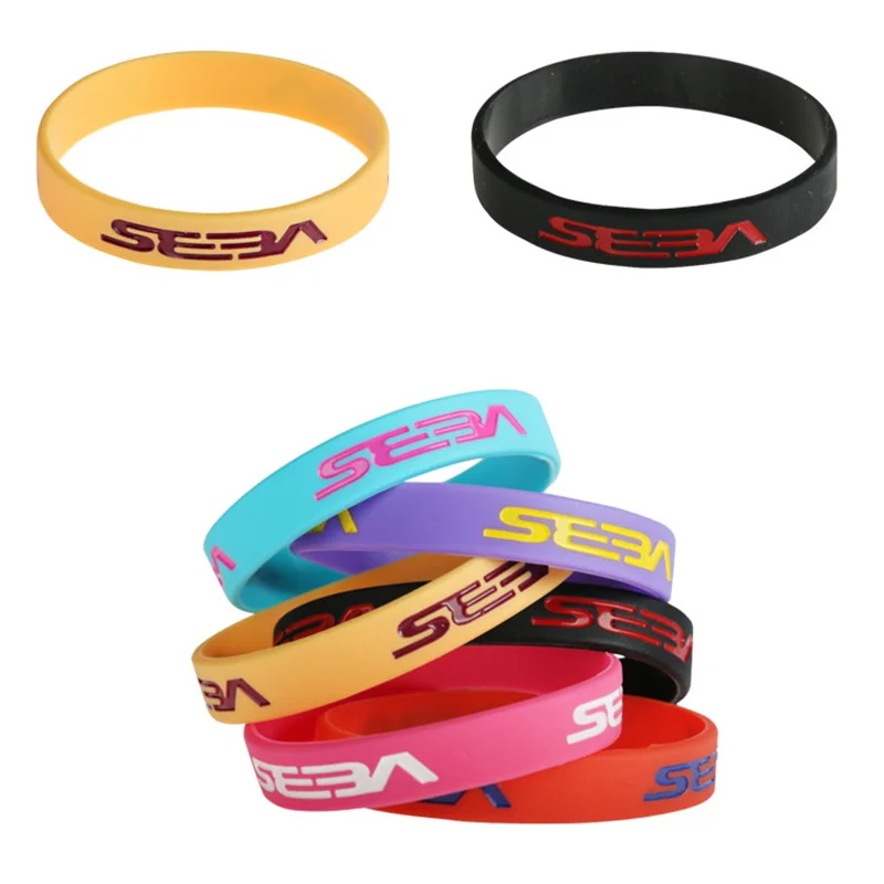 10 pieces10 Colors For SEBA Bracelet Plain Silicone Gel Wristband For Skating Sport Personality