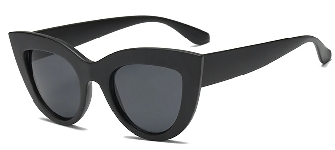 Занавес Lunette de Soleil европейский и американский Ретро кошачий глаз солнцезащитные очки тренд Дикий Стиль Солнцезащитные очки fation солнцезащитные очки - Цвет линз: matt black