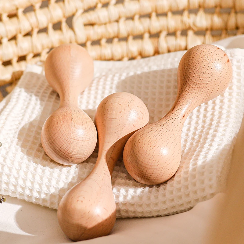 

Baby Wooden Sand Hammer 5PCS Sand Hammer Rattle Musical Instrument Children's Educational Toys Children's gift Baby musical toys