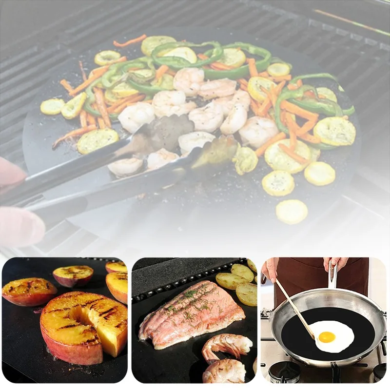 5 шт. круглый многократного использования тефлоновый антипригарный коврик