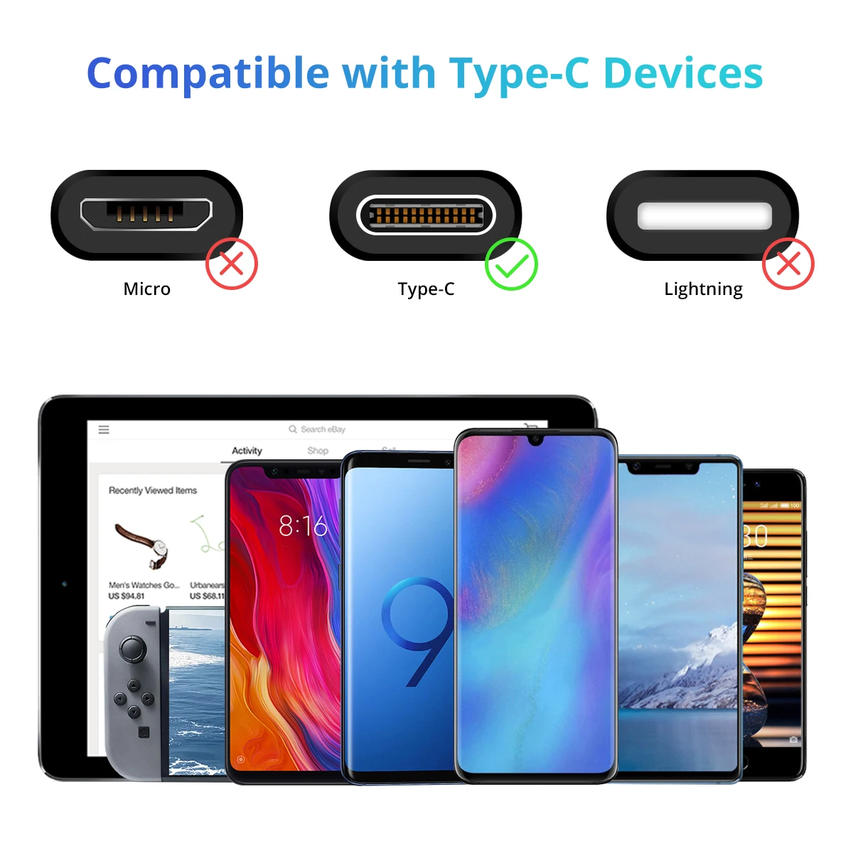 3 шт. FONKEN usb type C кабель быстрое зарядное устройство type-C Зарядка для телефона 2128AWG 3A USB C Быстрая зарядка Шнур для мобильного телефона шнур