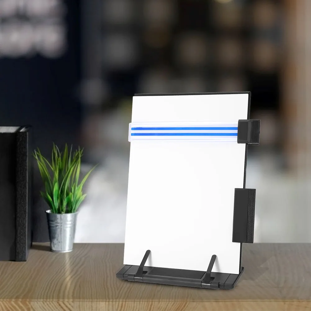 

Portable Metal Adjustable Reading Book Holder Support Document Shelf Bookstand