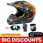 Мотоциклетный шлем на все лицо, шлем для мотокросса, шлем для бездорожья, квадроцикла, мотоцикла, горного велосипеда, мотоцикла, очки