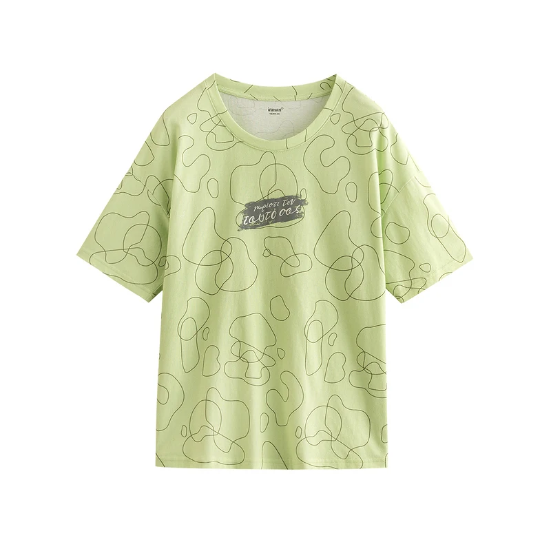 Женская футболка с цветочным принтом INMAN повседневный классический хлопковый