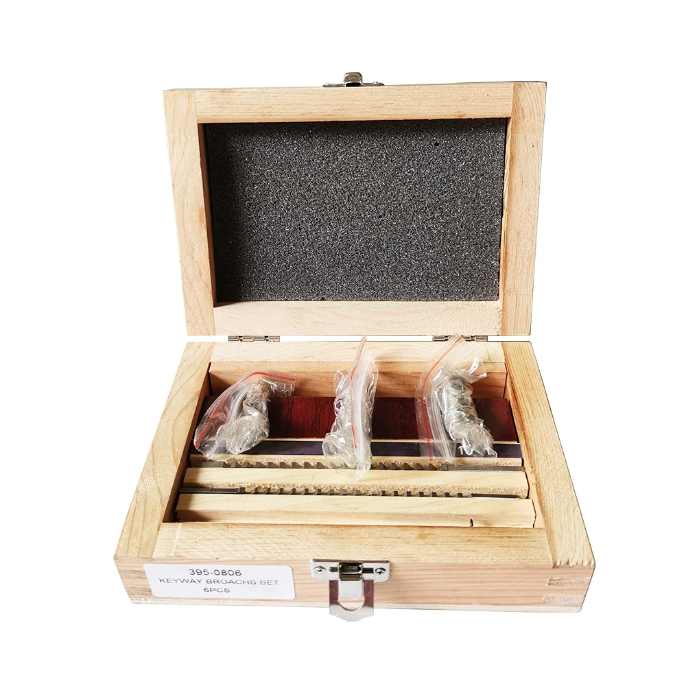 HSS Keyway Broach Set метрический размер 2 мм 3 Broaches 6/8/10 Collared втулки с шимами ЧПУ режущие