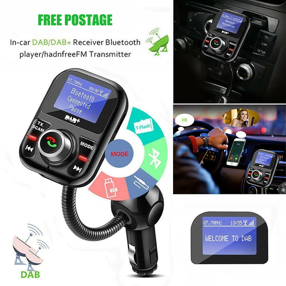 Автомобильный Bluetooth MP3-плеер DAB + цифровой fm-передатчик с поддержкой звонков