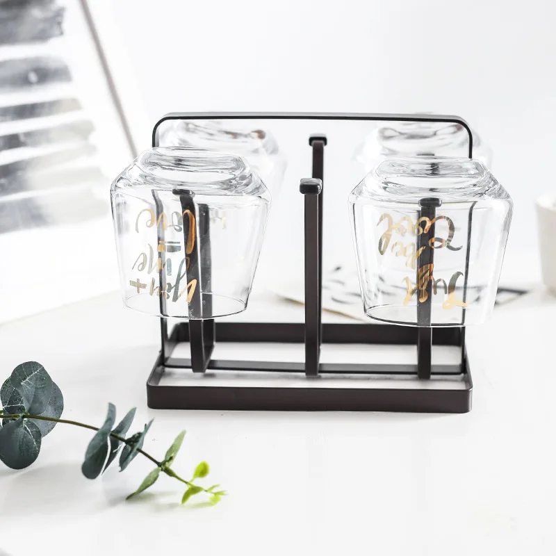 

Nordic Minimalist Iron Coffee Cup Drain Cup Rack Mugs Glass Rack Water Cup Rack