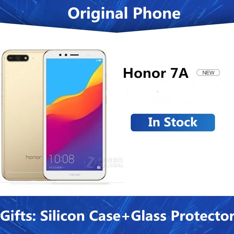 Honor 7A, 3 ГБ, 32 ГБ, 4G, LTE, мобильный телефон, распознавание лица, разблокировка, 5,7 дюймов, полный экран, Android 8,0, камера 13 МП, аккумулятор 3000 мАч