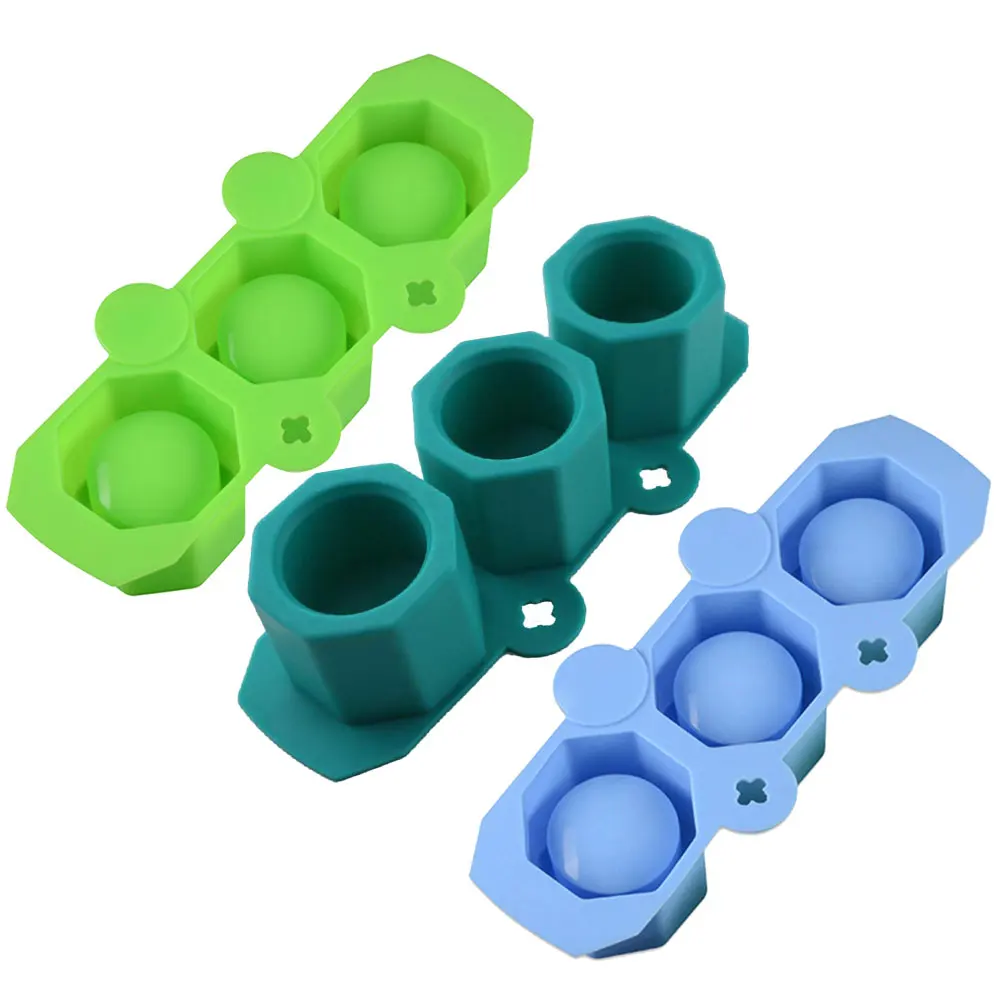 3 отверстия Круглый геометрический многоугольный DIY гипсовый бетон гипс