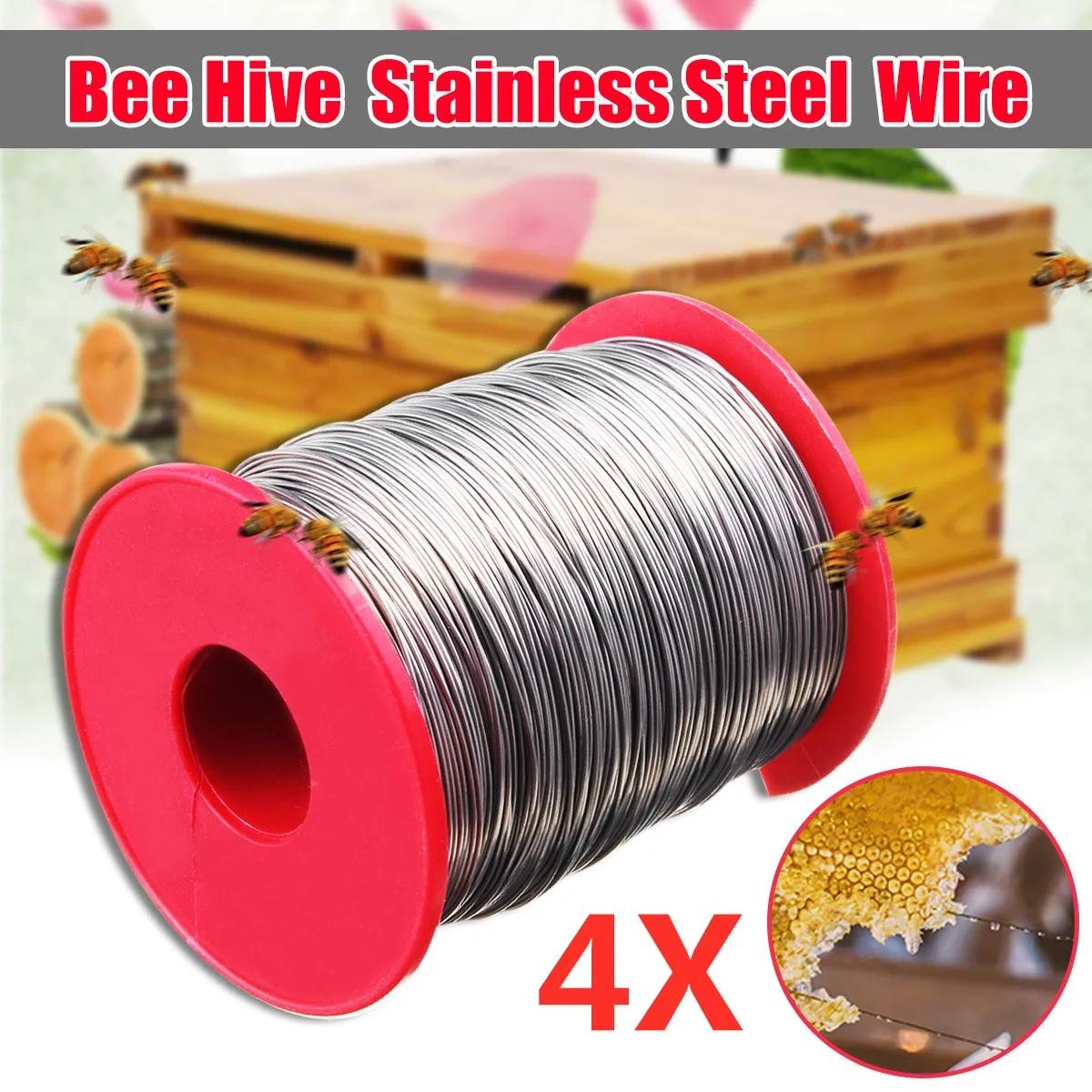 

4/2/1PCS 0.5mm Stainless Steel Wire Bee Hive Frame Wax Foundation Wire Keeping Roll Tool Beekeeping Beekeeper Bee tools