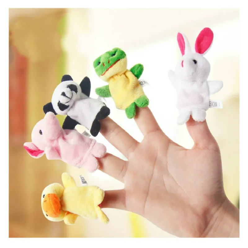 Куклы на палец детские мини-животные Обучающие ручные Мультяшные животные