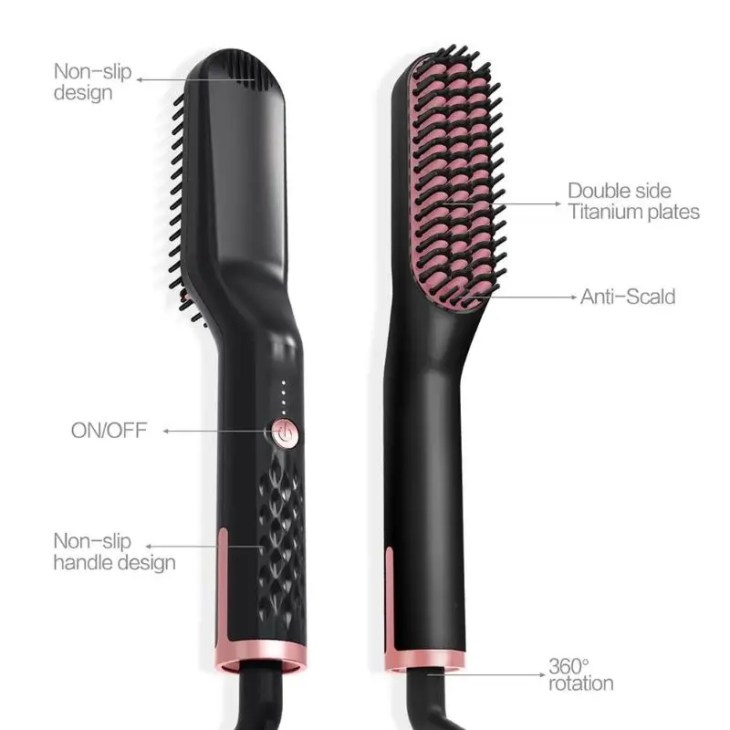 

Men's Hair Straightening Shaping Comb Electric Beard Straightening Comb Auto Straight Hair Comb Brush EU US Plug