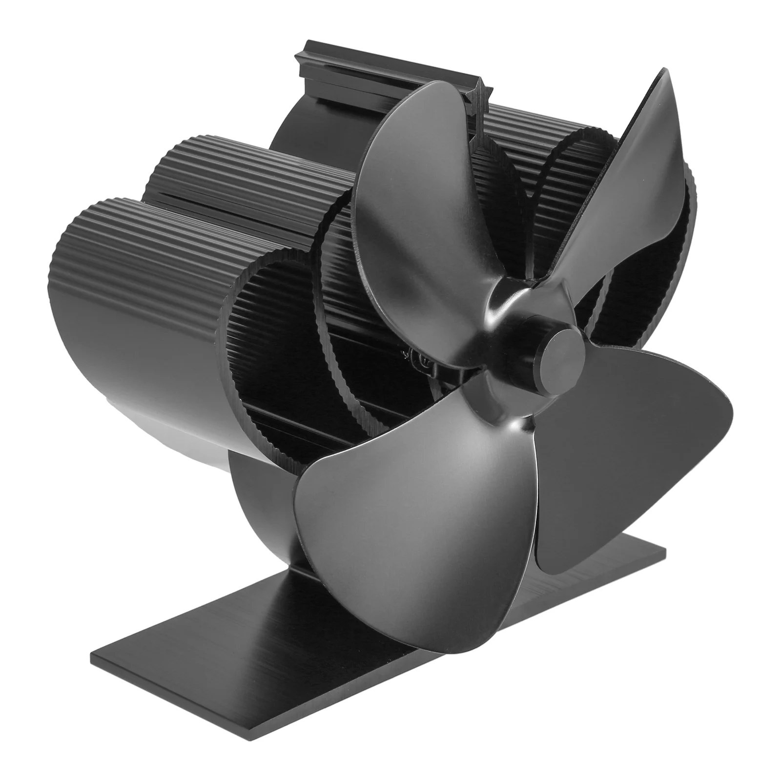 

Mini Stove Fan 4 Blade Fireplace Fan Heat Powered Wood Friendly Quiet Burner Eco Fan Home Efficient Heat Distribution Tool