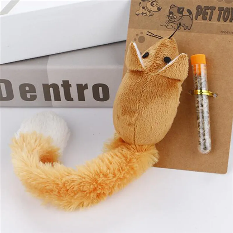 Кошка игрушка мята комбинация мышь с кошка длинным хвостом поставки плюшевая