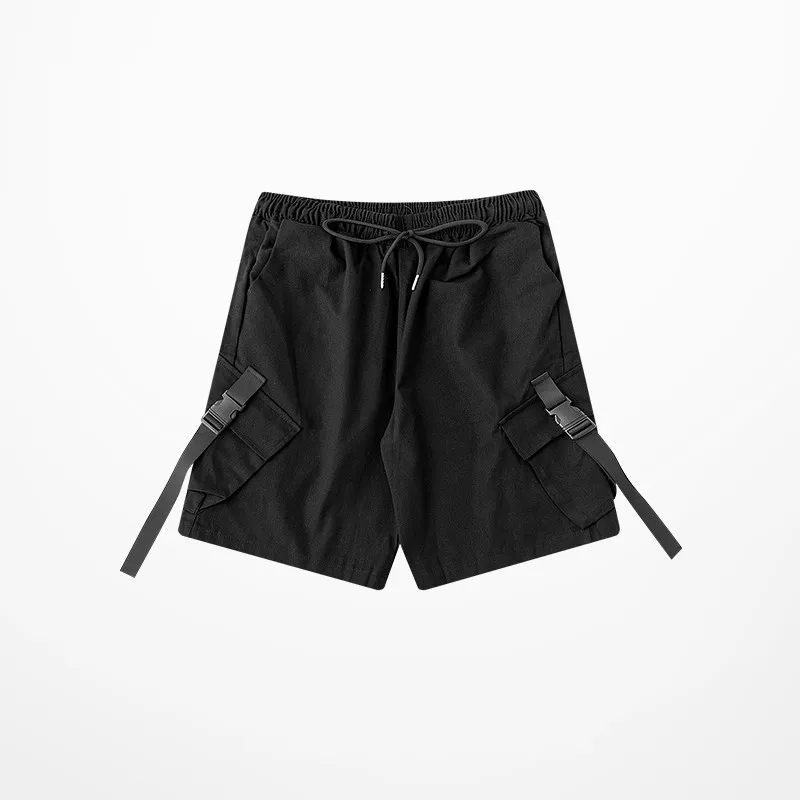 Шорты карго мужские с карманами модные зеленые брюки в стиле Хай стрит уличная