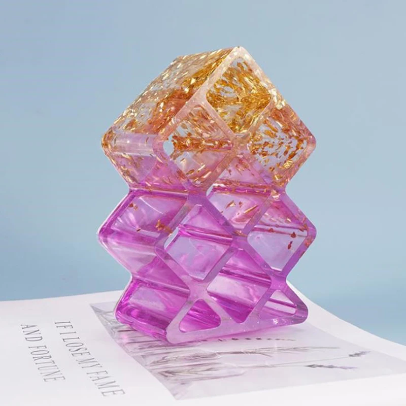 

Geometry Silicon Mold DIY 7 Grids Lipstick Storage Box Resin Epoxy Jewelry Mould