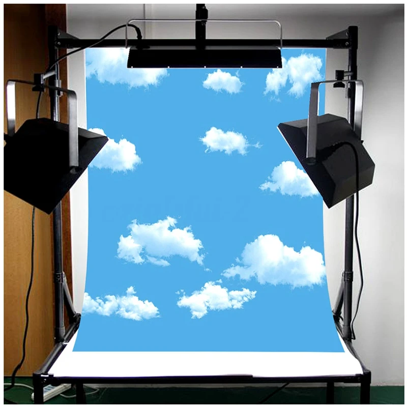 Фон для студийной фотосъемки с изображением голубого неба белого облака 3x5 футов