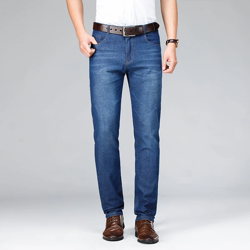 

2021 autumn new business jeans men's soft breathable high elasticity comfortable all-match denim trousers men's boutique jeans
