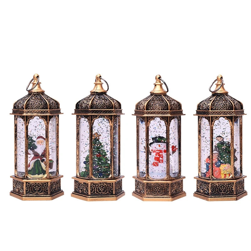 

Christmas European Style Retro Lantern LED Portable Night Light Home Ornaments