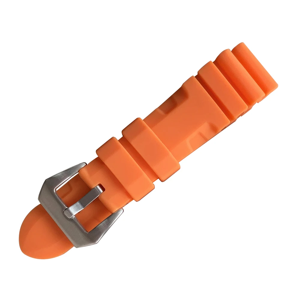 HQ 24 мм силиконовый резиновый ремешок для часов PAM Radiomir из нержавеющей стали с